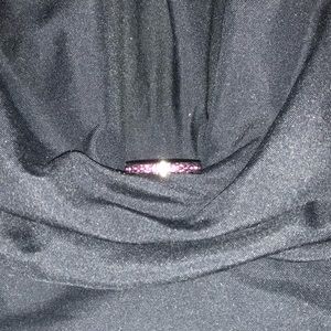 Silver Band with Amethyst Stones